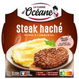 LA CUISINE D'OCÉANE Plat cuisiné steak haché/purée emmental 300g