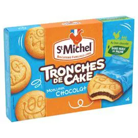 ST MICHEL Gâteaux Tronches de cake moelleux chocolat 175g