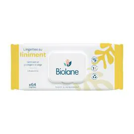 BIOLANE Lingettes bébé au liniment x64