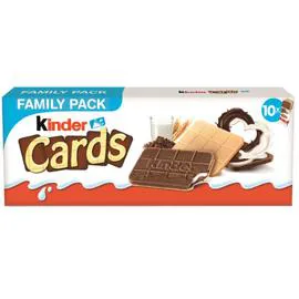KINDER Gaufrettes fourrées au lait et au cacao Cards 256g