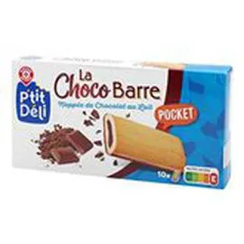 MARQUE REPÈRE, P'TIT DÉLI Biscuits choco barre Chocolat lait 295g