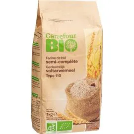 CARREFOUR BIO Farine bio de blé semi complète T110 1kg