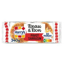 HARRYS Pain burger pavot sarrasin beau & bon 340g