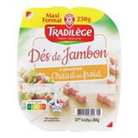 MARQUE REPÈRE, TRADILÈGE Dés de jambon Maxi format 2x125g