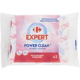 CARREFOUR EXPERT Eponge à récurer salle de bain x2