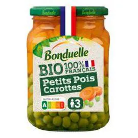 BONDUELLE Petits Pois et Carottes Bio 100% Français 360g