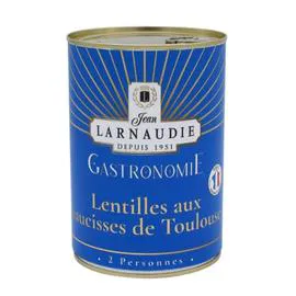 JEAN LARNAUDIE Lentilles Aux Saucisses De Toulouse France "Gastronomie" 1,03kg
