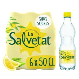SALVETAT Eau gazeuse aromatisée citron 6x50cl