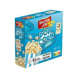BOUTON D'OR Pop Corn salé micro-ondes 200g