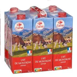 CARREFOUR EXTRA Lait entier 6x1l