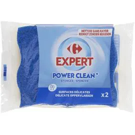 CARREFOUR EXPERT Eponge à récurer surfaces délicates x2