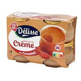 MARQUE REPÈRE, DÉLISSE Petit pot de crème Caramel 4x100g