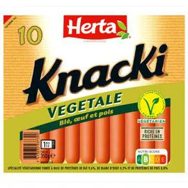 HERTA, KNACKI Saucisses végétales 10x35g