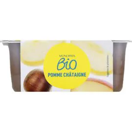 MONOPRIX BIO Dessert pomme châtaigne bio 400g