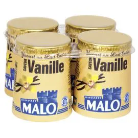 MALO Yaourt lait entier vanille 4x125g