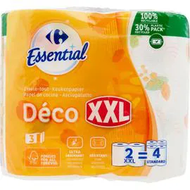CARREFOUR Essuie-tout Ultra Déco Essential x4