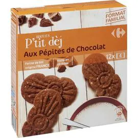 CARREFOUR Biscuits petit déjeuner chocolat 600g