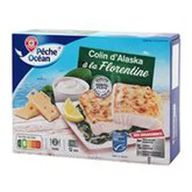 MARQUE REPÈRE, PÊCHE OCÉAN Colin d'Alaska À la Florentine - MSC 400g