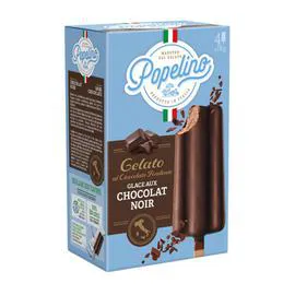 POPELINO Popelino Bâtonnet Chocolat intense enrobage chocolat noir 4x78g