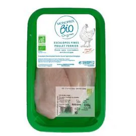MONOPRIX BIO ORIGINES Escalope Fine De Poulet Fermier Bio 250g