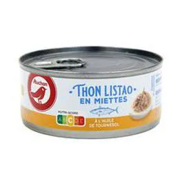 AUCHAN Miettes de thon à l'huile de tournesol 160g