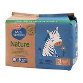 MARQUE REPÈRE, MOTS D'ENFANTS Couches bébé Ecologique - T3 : 4/9kg x36