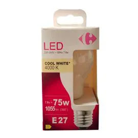 CARREFOUR Ampoule LED Standard 75W E27 CW l'unité