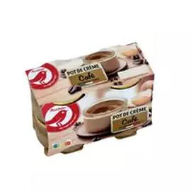 AUCHAN Petit pot de crème saveur café 4x100g