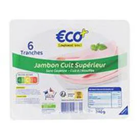 ECO+ Jambon sup. sans couenne VPF 6 Tranches 240g