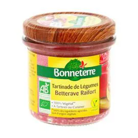 BONNETERRE Tartinade De Légumes - Betterave Raifort Bio 135g