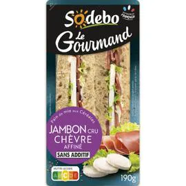 SODEBO Sandwich jambon cru chèvre 190g