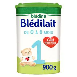 BLÉDINA, BLÉDILAIT Lait bébé en poudre 1er âge 0-6 mois 900g