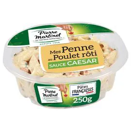 PIERRE MARTINET Salade pâtes penne poulet rôti sauce caesar 250g