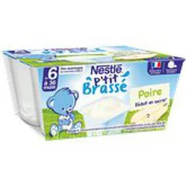 NESTLÉ, P'TIT BRASSÉ Dessert Poire - dès 6 mois 4x100g