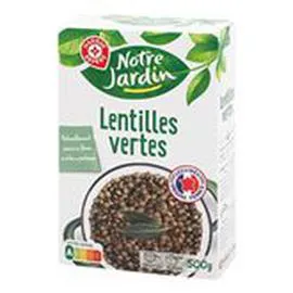 MARQUE REPÈRE, NOTRE JARDIN Lentilles vertes 500g