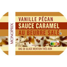MONOPRIX Vanille pécan sauce caramel beurre salé 509g