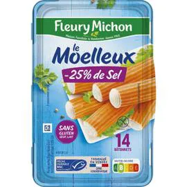 FLEURY MICHON Bâtonnets crabe allégés en sel 230g