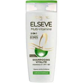 L'ORÉAL PARIS, ELSÈVE Shampoing Revitalisant 2 En 1 Pour Cheveux Normaux Enrichi En Vitamines 350ml