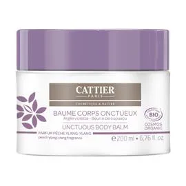 CATTIER Baume Corps Onctueux Parfum Pêche Ylang-Ylang Bio Cosmétique & Nature 200ml