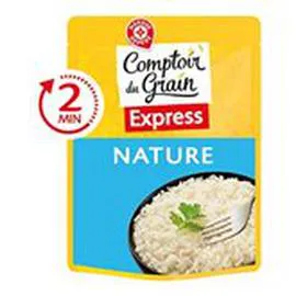 MARQUE REPÈRE, COMPTOIR DU GRAIN Riz long Express 2 min 250g