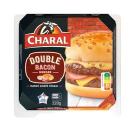 CHARAL Double burger bacon 220g