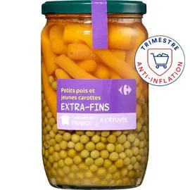CARREFOUR Petits pois carottes extra-fins 420g