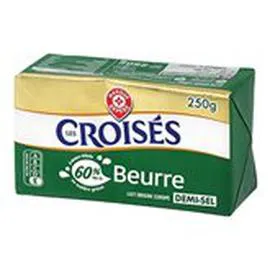 MARQUE REPÈRE, LES CROISÉS Beurre allégé Demi-sel - 60% MG 250g