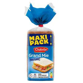 CHABRIOR Pain de mie Grand Mie nature 825g