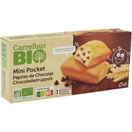 CARREFOUR BIO Gâteaux bio mini pépite de chocolat 150g