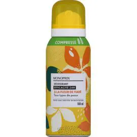 MONOPRIX Déodorant 24h à la fleur de tiaré compressé 100ml