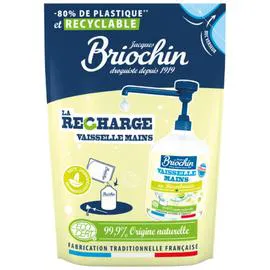 JACQUES BRIOCHIN Liquide Vaisselle Au Bicarbonate : Ultra Désincrustant et Doux pour les Mains 500ml
