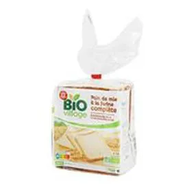MARQUE REPÈRE, BIO VILLAGE Pain de mie complet Grandes tranches Bio 500g