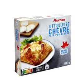 AUCHAN Feuilleté au chèvre 400g