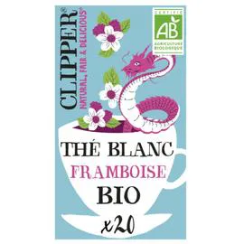 CLIPPER Thé blanc blanc à la framboise Bio 20x1,7g
